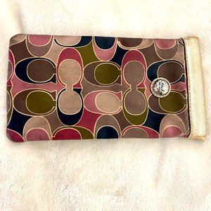 Coach Signature Sunglass Case Cloth multi-color
